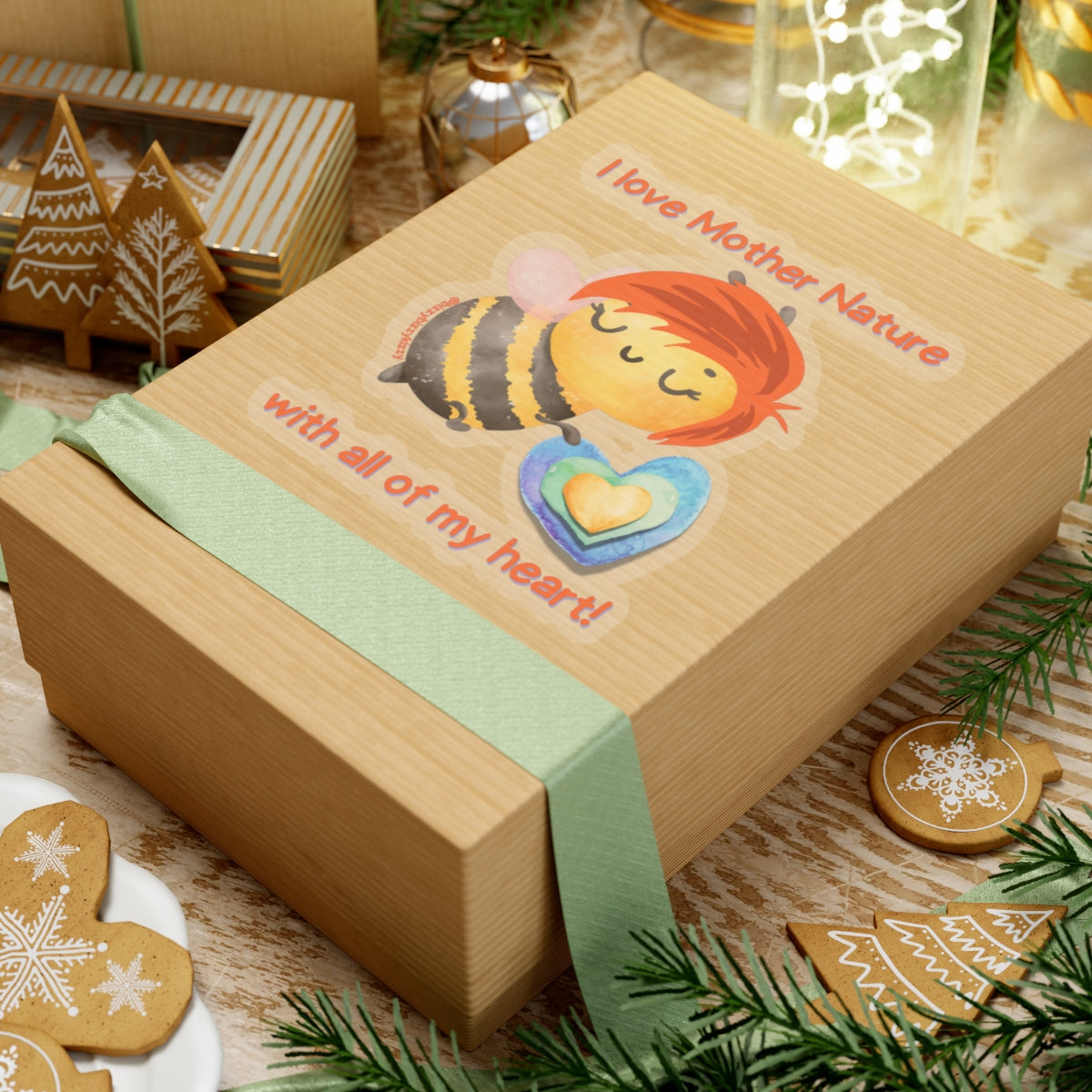 Wimblee The Bee Kiss-Cut Stickers Mother Nature Earth Day Gift for Teachers Honey Bee Conservation Stickers