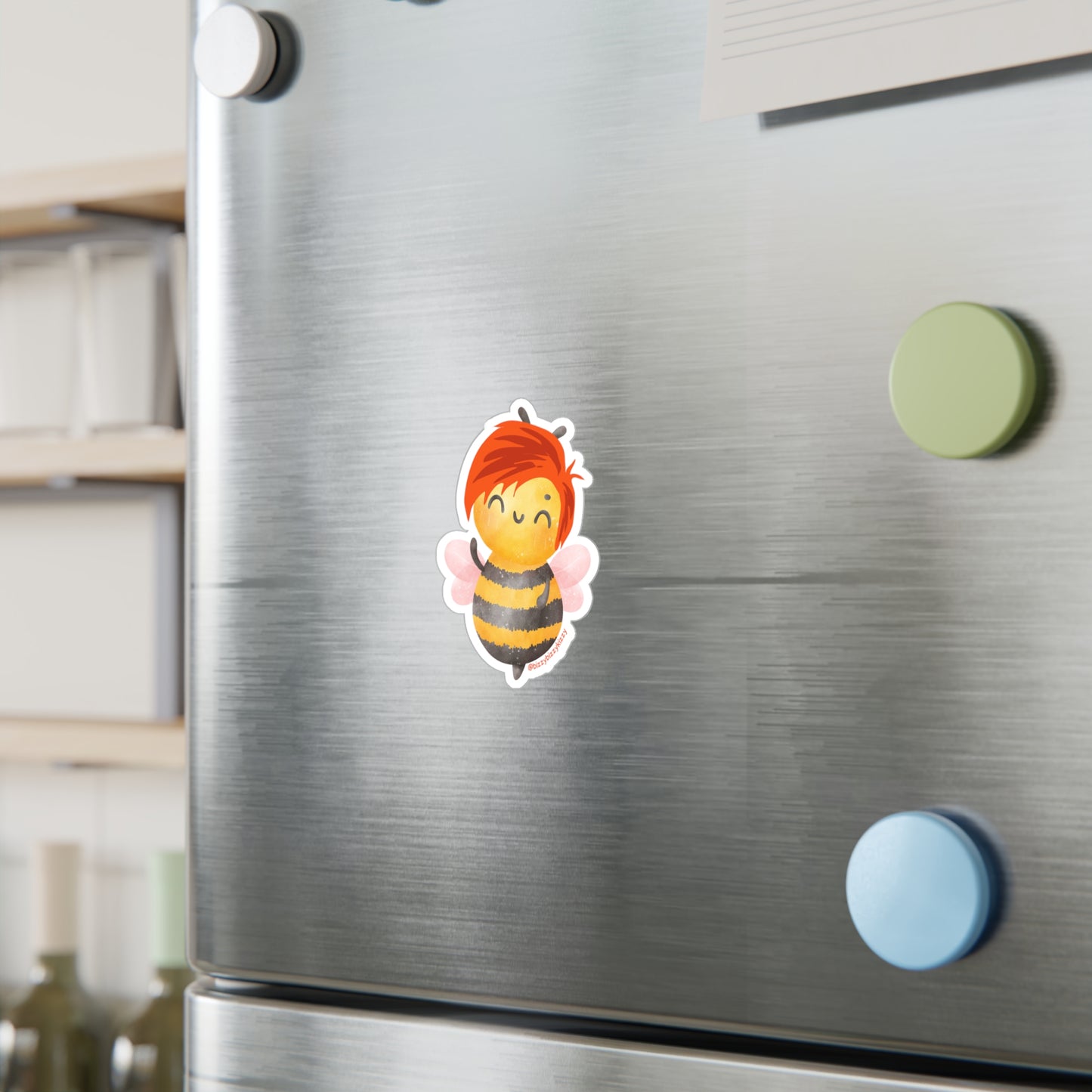 Wimblee the Bee Decal Colorful Honey Bee Kiss-Cut Vinyl Decals Cute Bee Art Gift