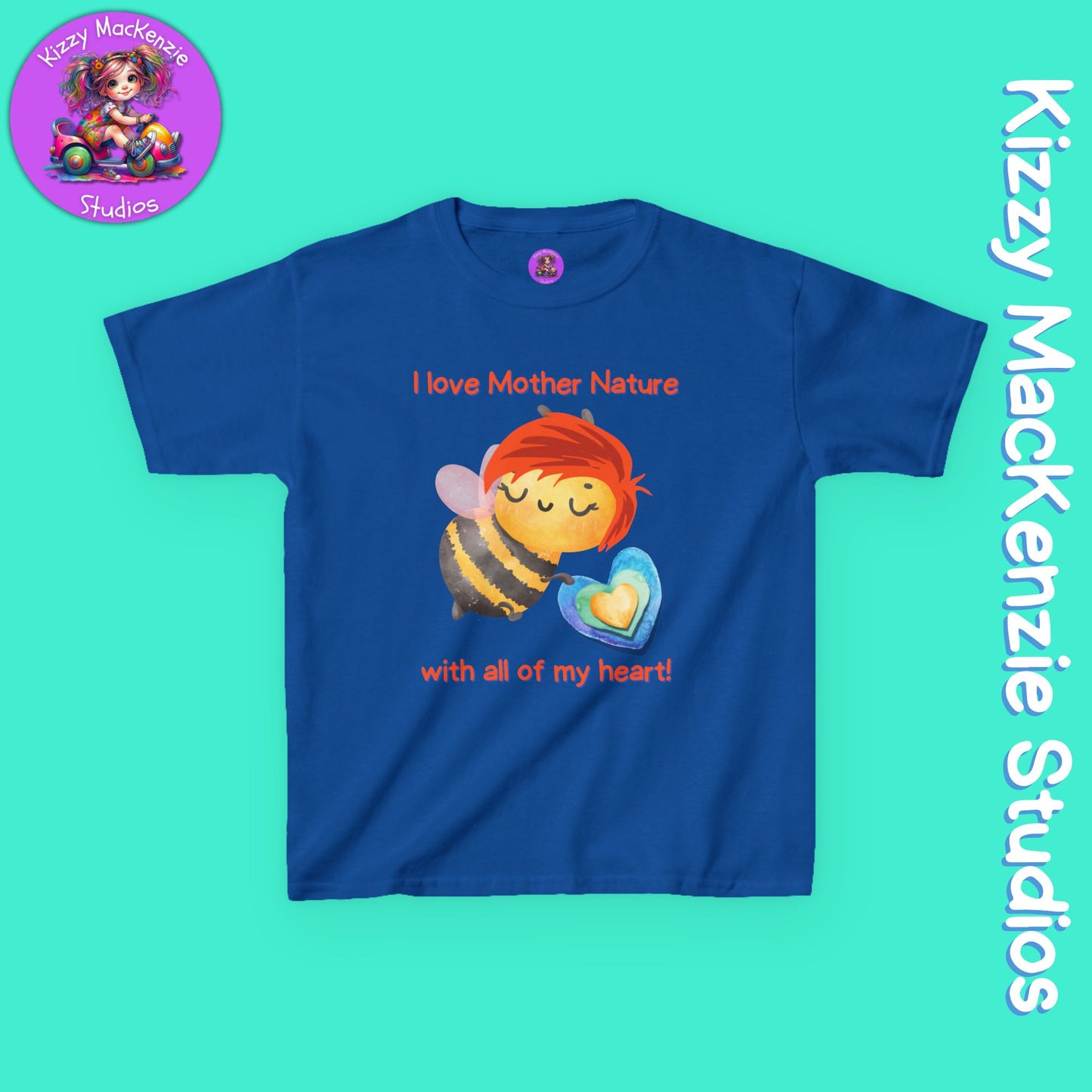 Wimblee the Bee Kids T-Shirt Mother Nature Tee Honey Bee Kids Clothes Gift for Child