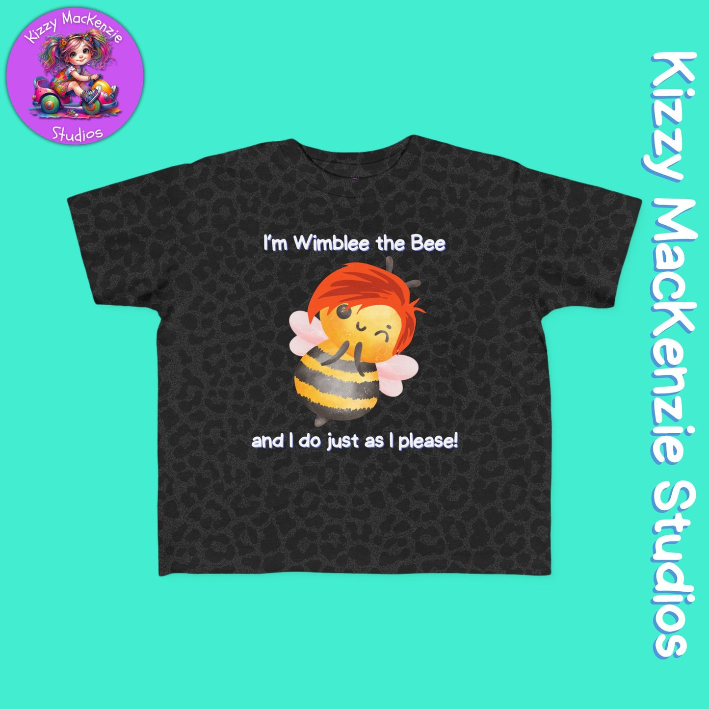 Wimblee the Bee Toddler's Tee Shirt Funny Honey Bee Gift for Toddler Clothes