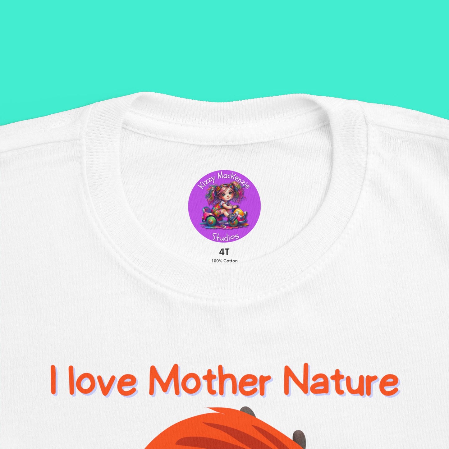 Wimblee the Bee Toddler's Fine Jersey Tee I Love Mother Nature Shirt for Toddler Clothes