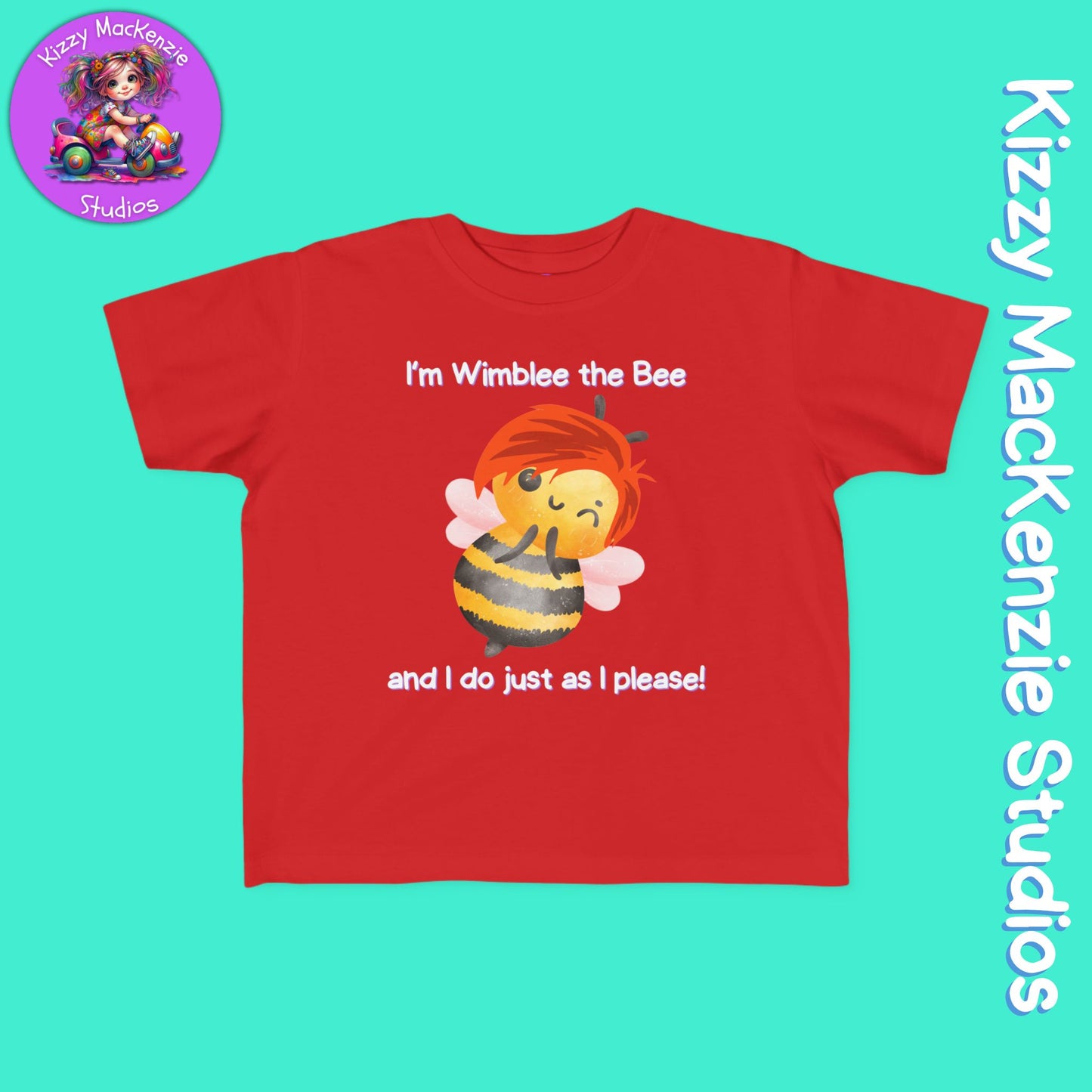 Wimblee the Bee Toddler's Tee Shirt Funny Honey Bee Gift for Toddler Clothes
