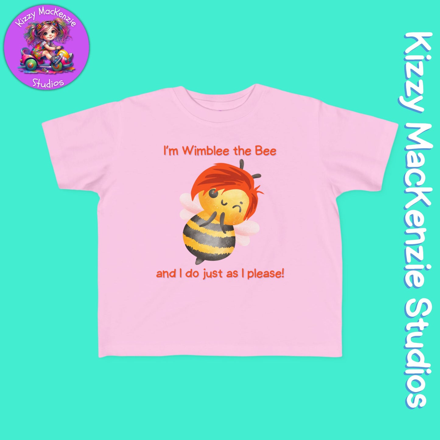Wimblee the Bee Toddler's Tee Shirt Funny Honey Bee Gift for Toddler Clothes