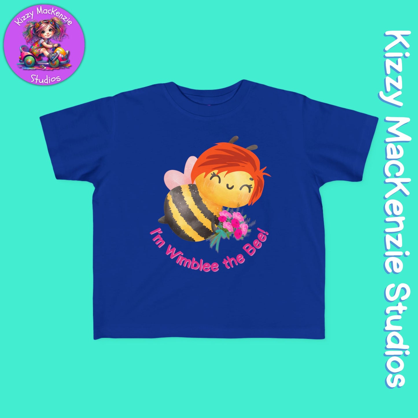 Wimblee the Bee Toddler's Spring Tee Shirt Honey Bee Flowers Nature Gift for Child