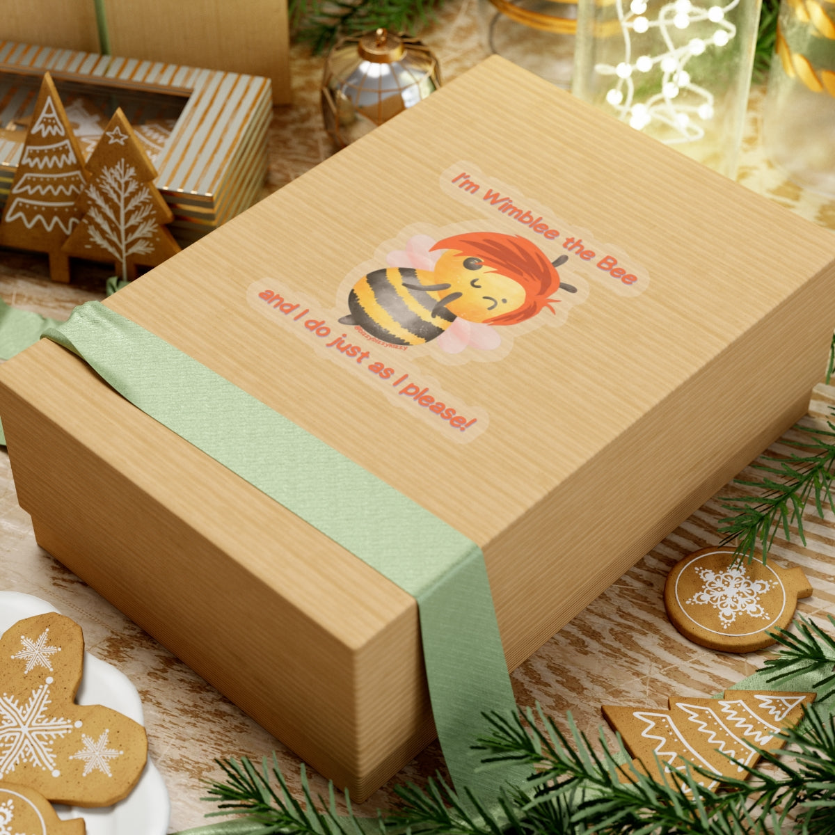 Wimblee the Bee Kiss-Cut Stickers Honey Bee Stickers for Kids Nature Lover Stickers Funny Stickers for Kids