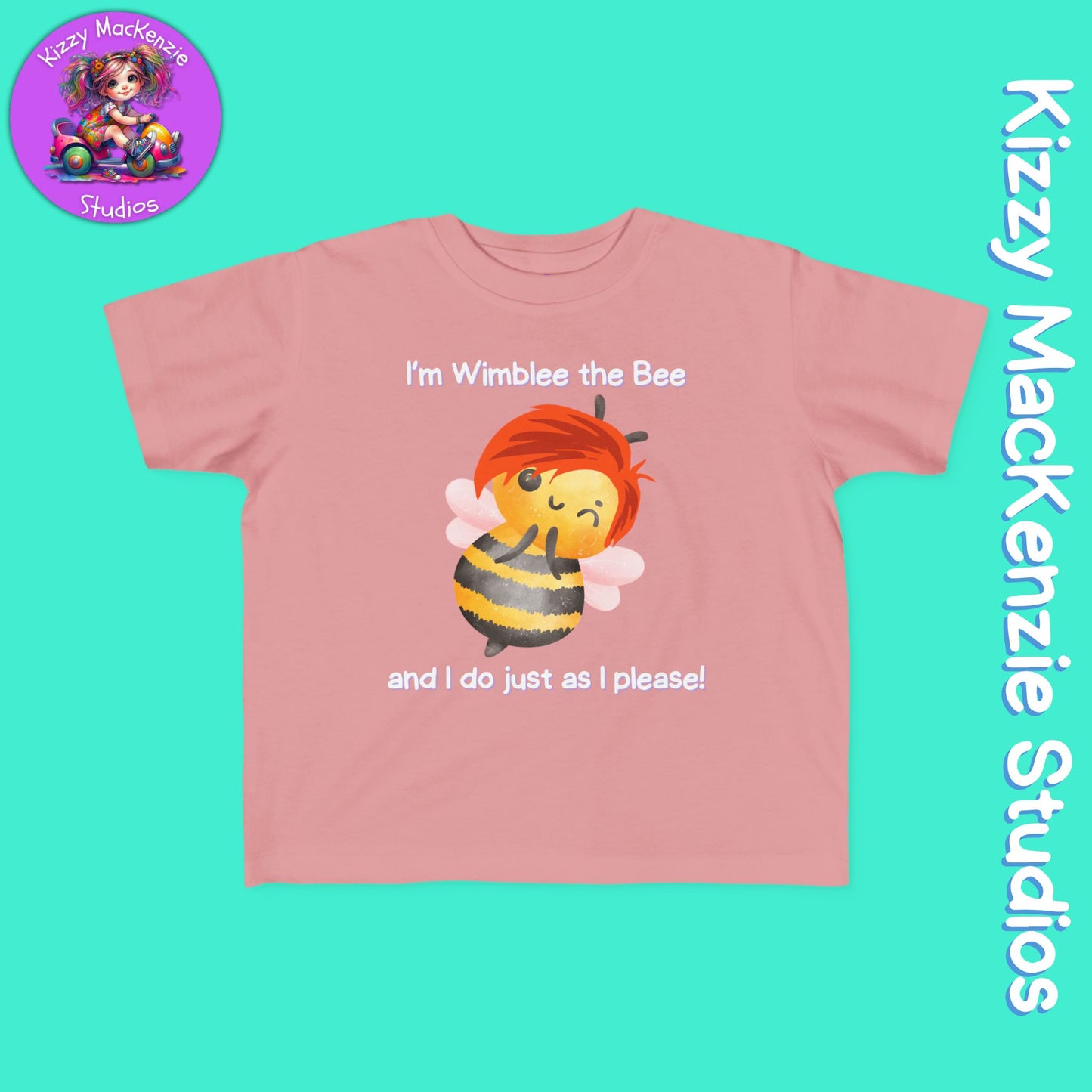 Wimblee the Bee Toddler's Tee Shirt Funny Honey Bee Gift for Toddler Clothes