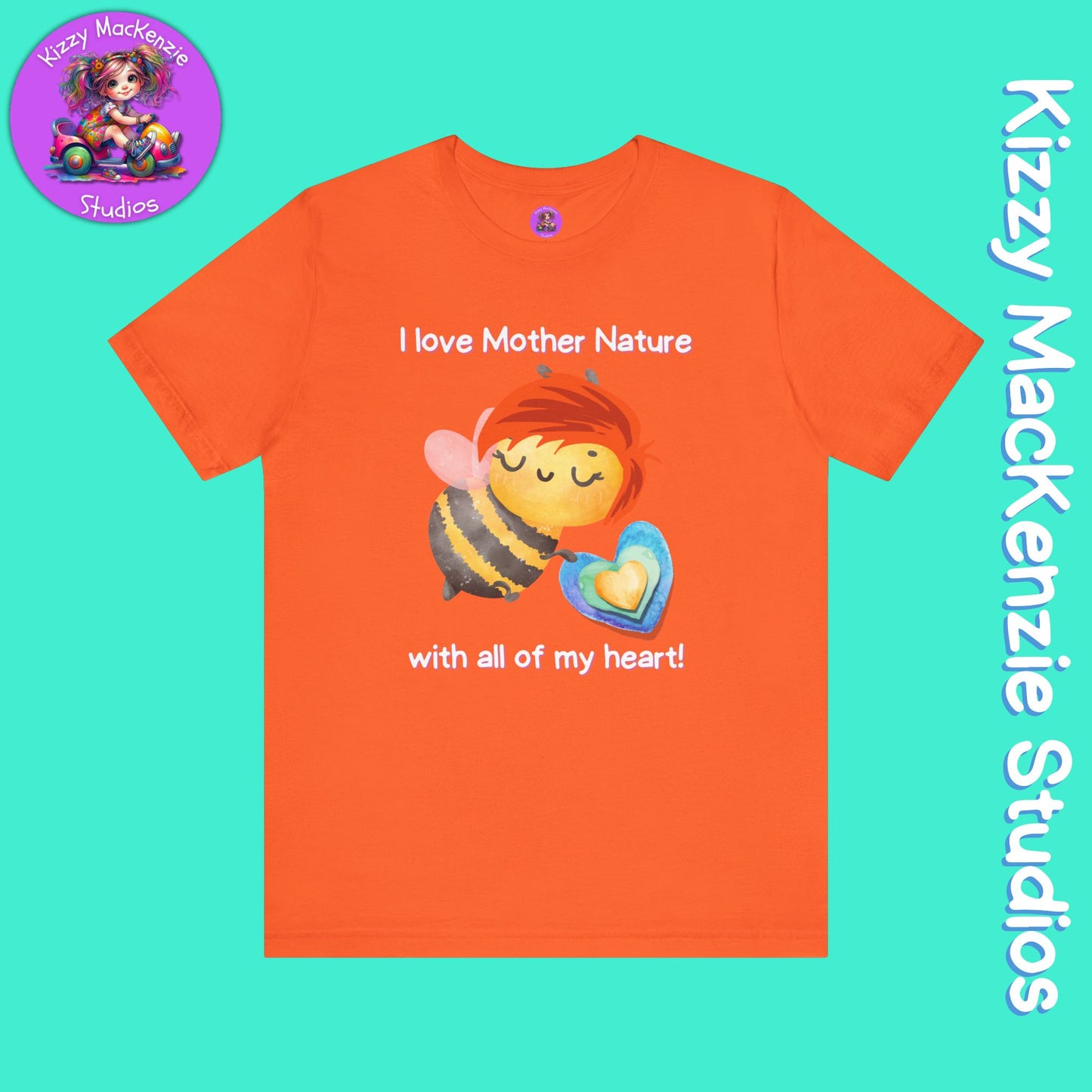 Wimblee the Bee Cotton T-Shirt Mother Nature Shirt Earth Day Gift for Him or Her Teacher Appreciation Gift Adult Unisex Jersey Short Sleeve T-Shirt