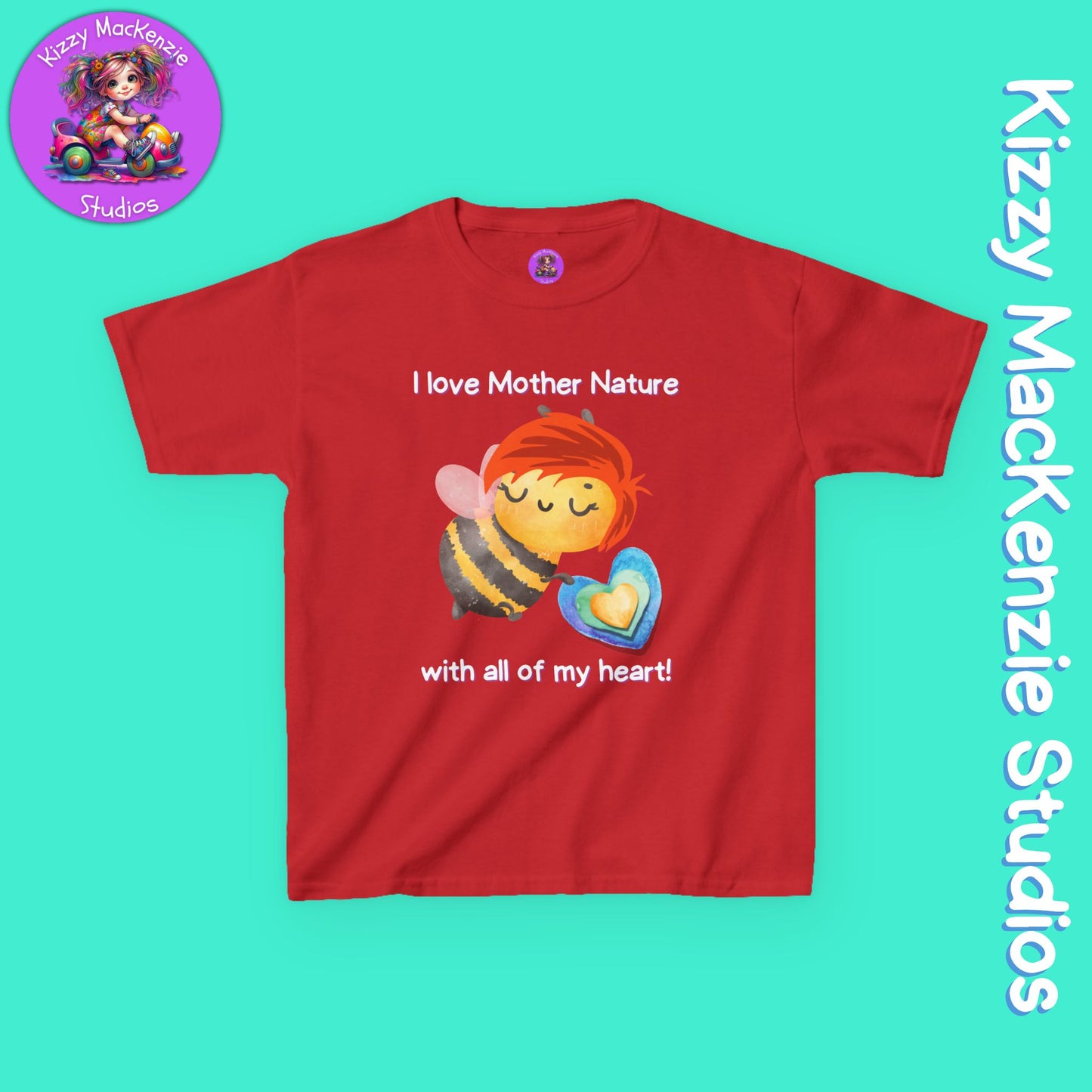Wimblee the Bee Kids T-Shirt Mother Nature Tee Honey Bee Kids Clothes Gift for Child