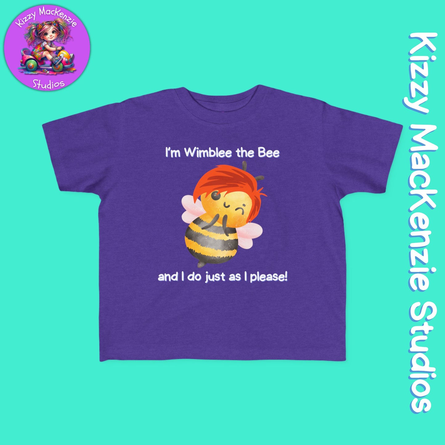 Wimblee the Bee Toddler's Tee Shirt Funny Honey Bee Gift for Toddler Clothes