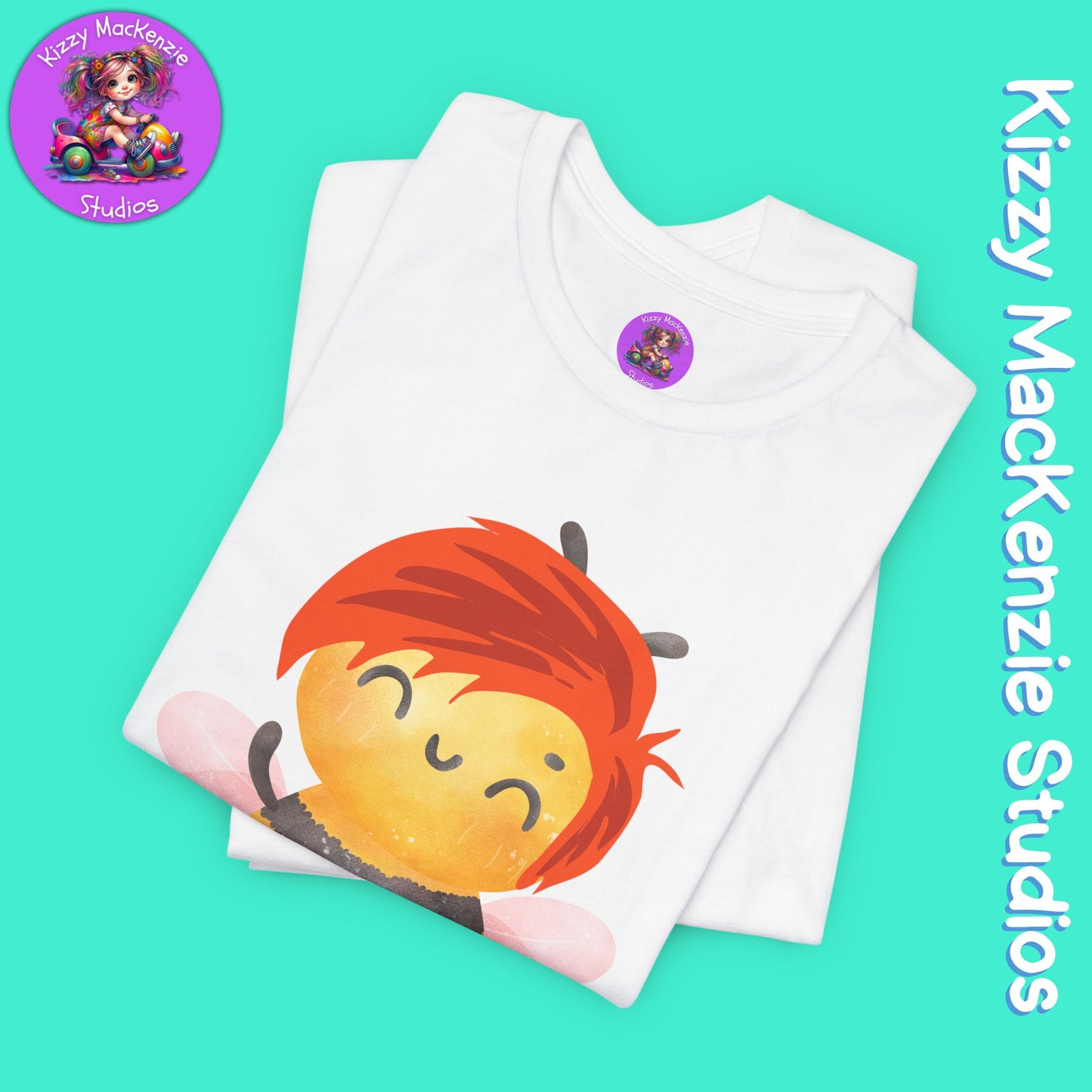 Wimblee the Bee Short Sleeve T-Shirt Honey Bee Lover Gift for Him or Her Bee Conservation Adult Unisex Jersey Short Sleeve T-Shirt