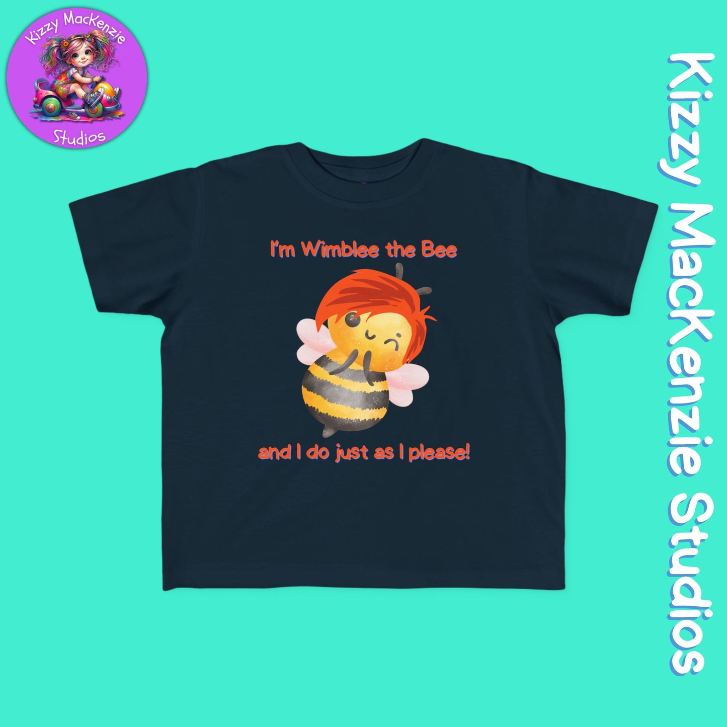 Wimblee the Bee Toddler's Tee Shirt Funny Honey Bee Gift for Toddler Clothes