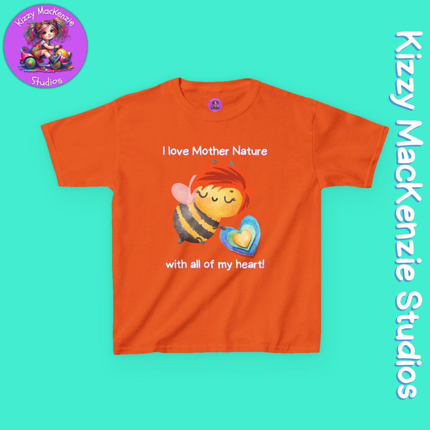 Wimblee the Bee Kids T-Shirt Mother Nature Tee Honey Bee Kids Clothes Gift for Child