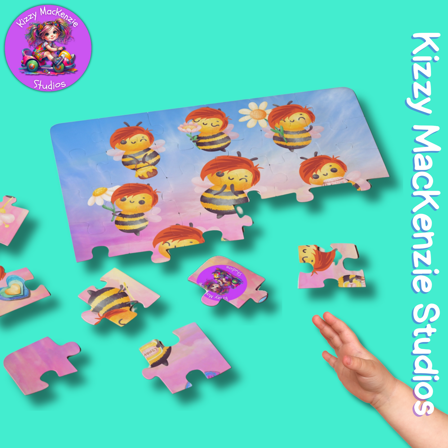 Wimblee the Bee Jigsaw Puzzle for Kids Nature Lover Gift STEM Toys Honey Bee Gift for Children