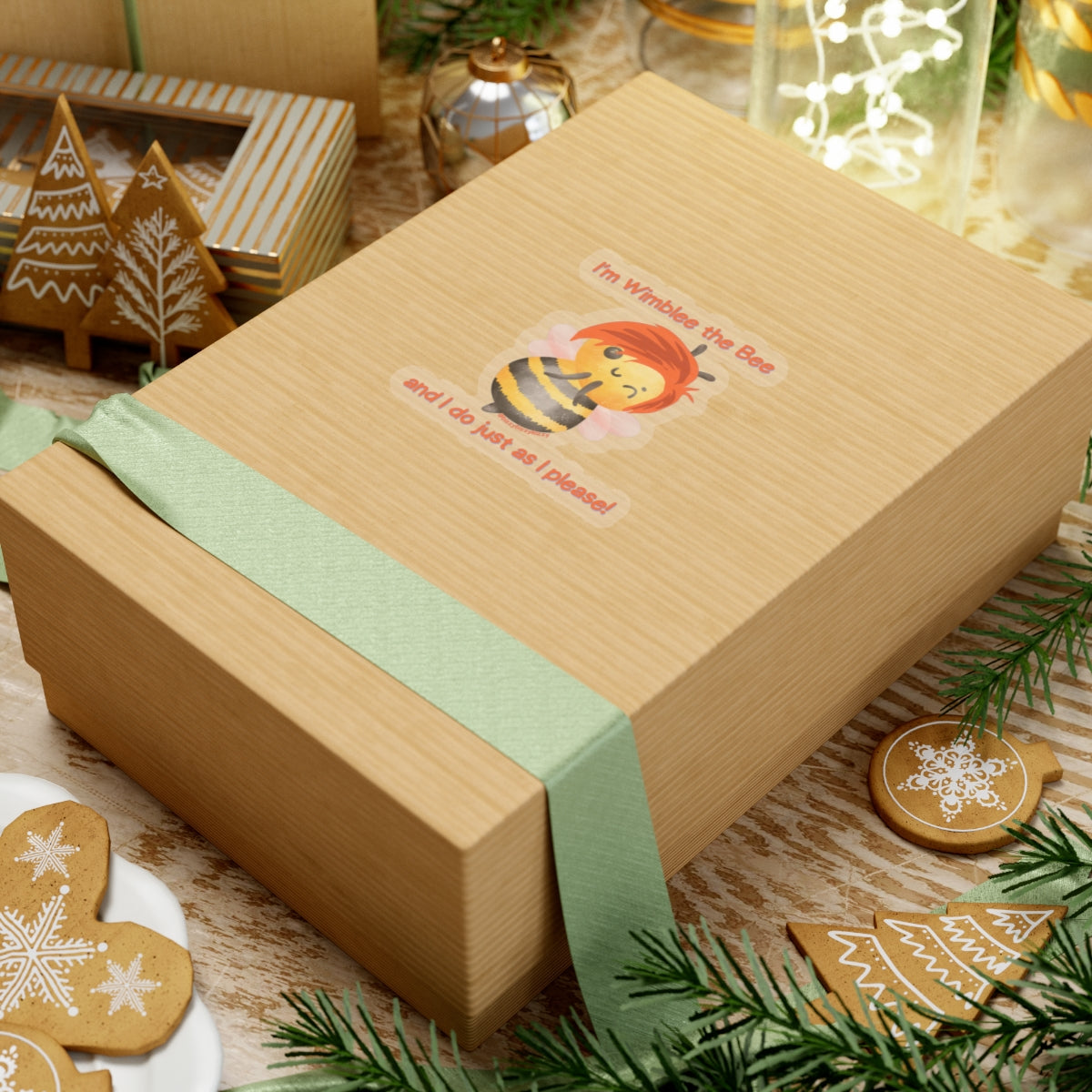 Wimblee the Bee Kiss-Cut Stickers Honey Bee Stickers for Kids Nature Lover Stickers Funny Stickers for Kids
