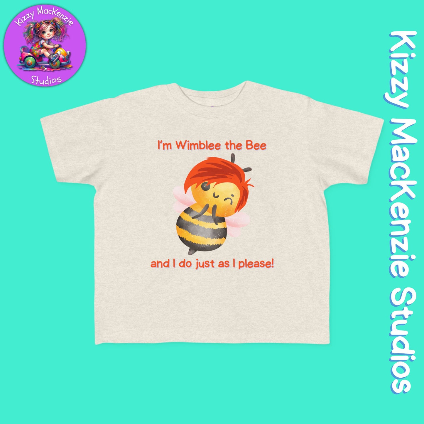Wimblee the Bee Toddler's Tee Shirt Funny Honey Bee Gift for Toddler Clothes