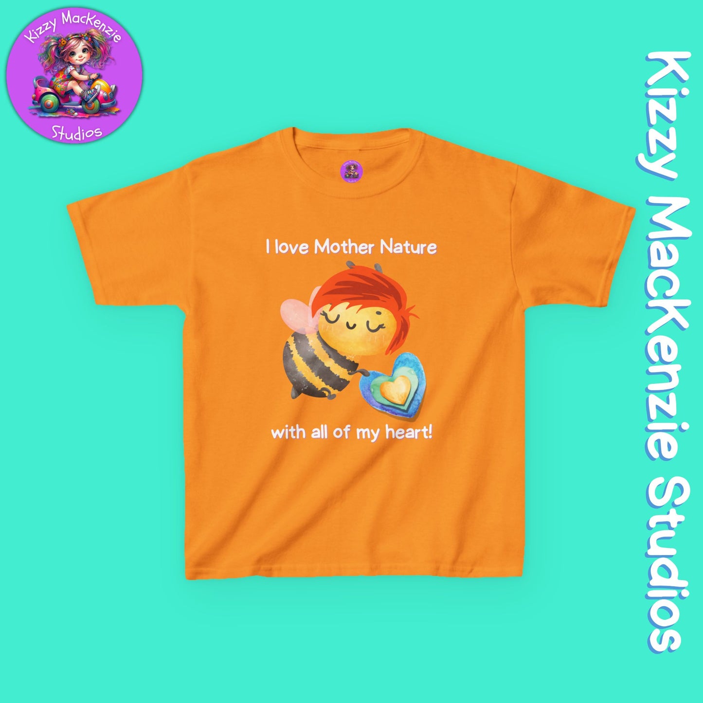 Wimblee the Bee Kids T-Shirt Mother Nature Tee Honey Bee Kids Clothes Gift for Child
