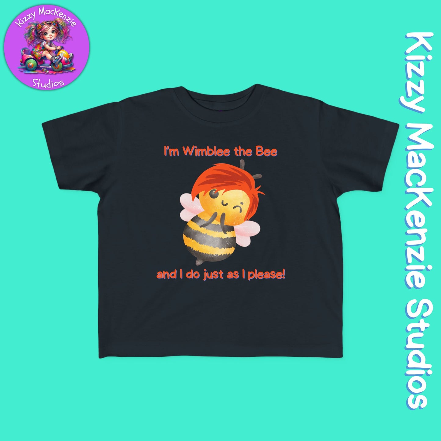Wimblee the Bee Toddler's Tee Shirt Funny Honey Bee Gift for Toddler Clothes