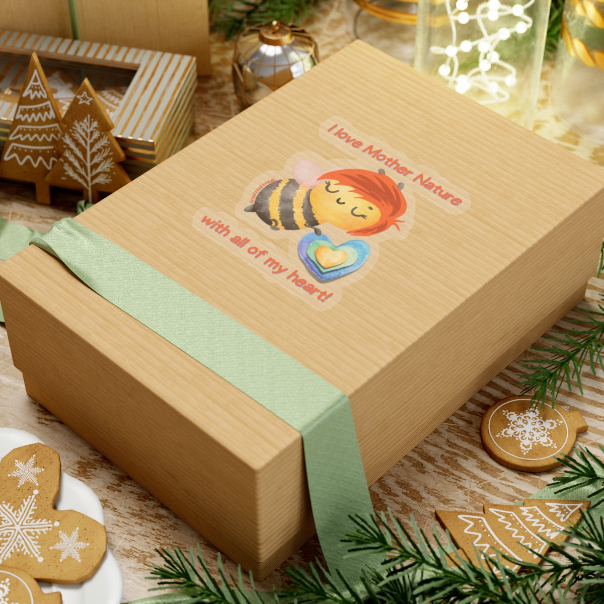 Wimblee The Bee Kiss-Cut Stickers Mother Nature Earth Day Gift for Teachers Honey Bee Conservation Stickers