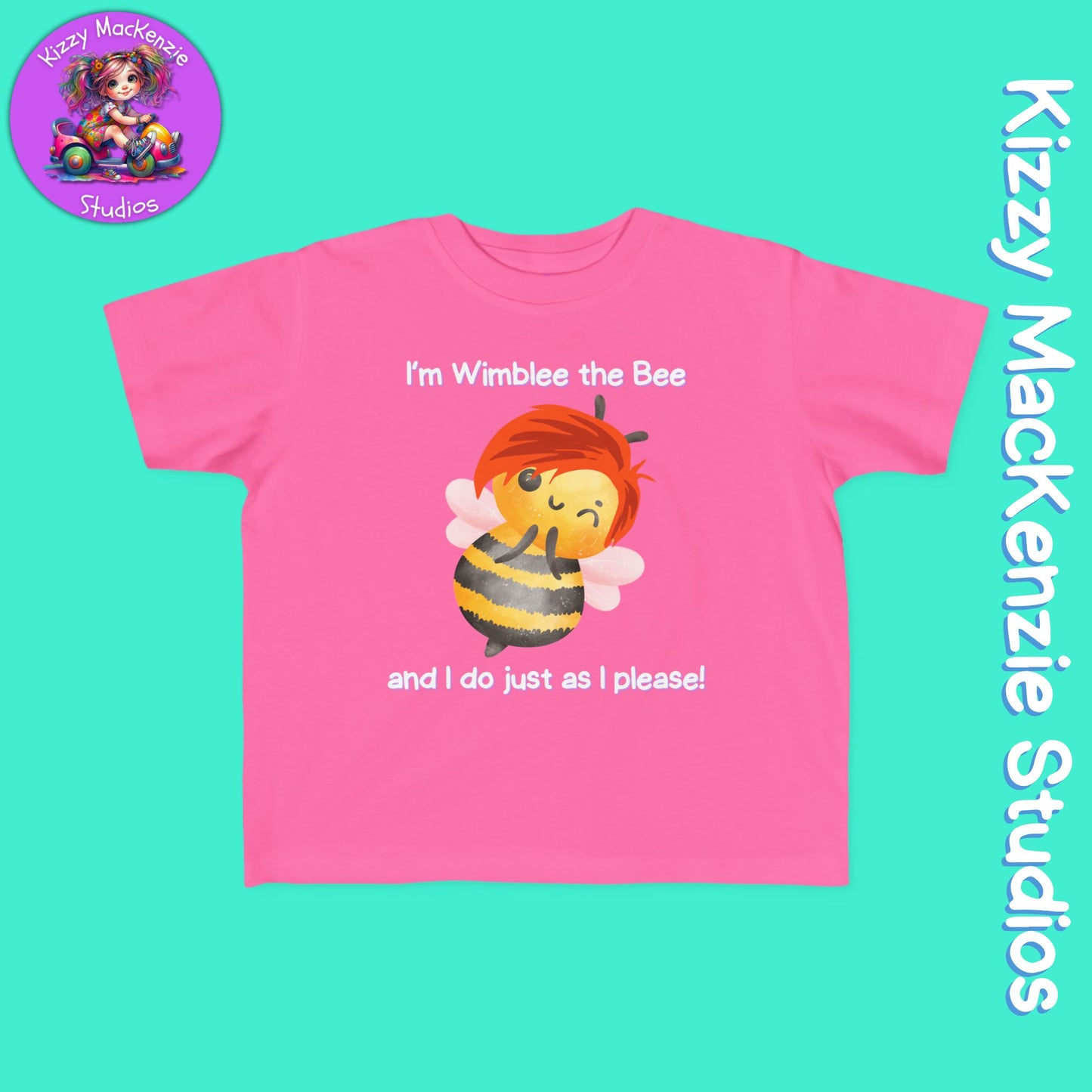 Wimblee the Bee Toddler's Tee Shirt Funny Honey Bee Gift for Toddler Clothes