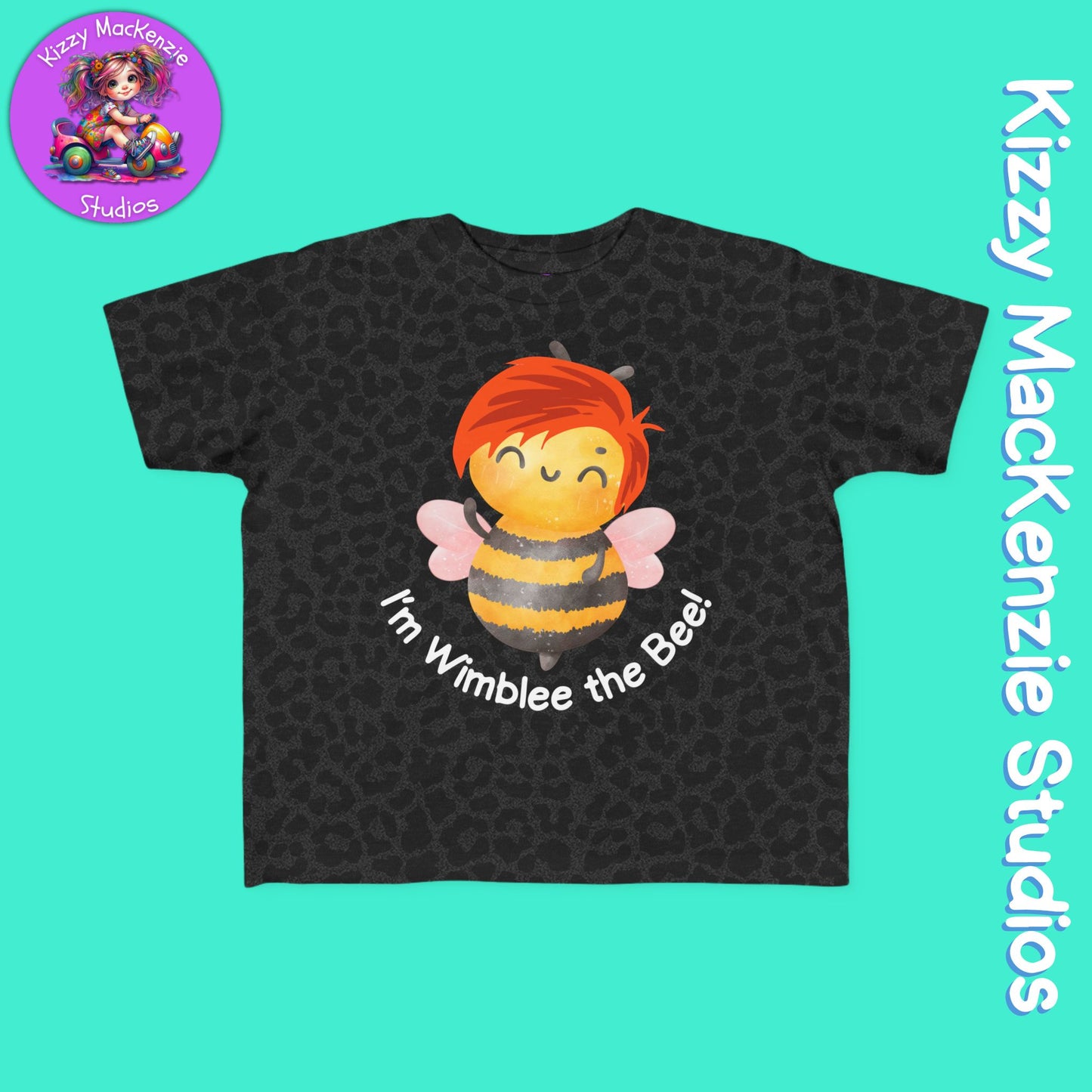 Wimblee the Bee Shirt Colorful Honey Bee Red-Haired Gift for Child Fine Jersey Tee for Toddler Clothes