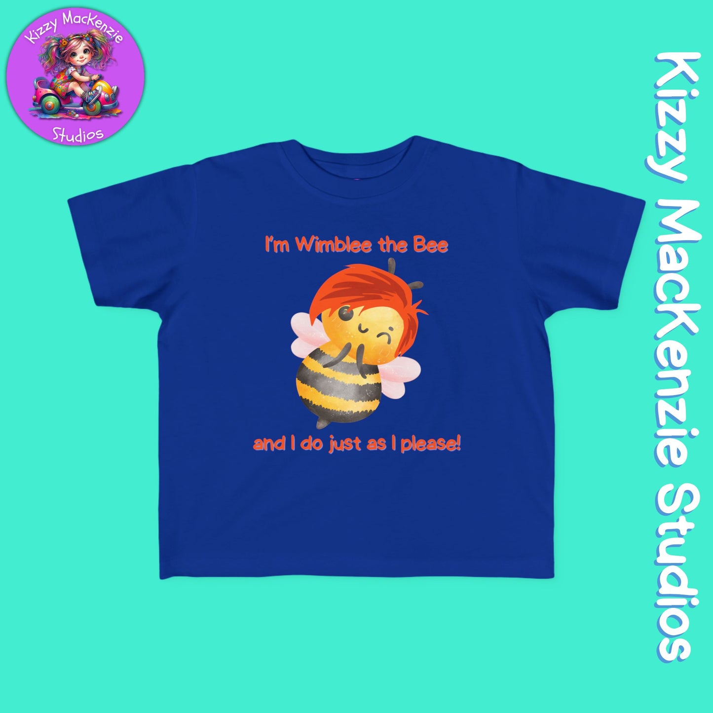 Wimblee the Bee Toddler's Tee Shirt Funny Honey Bee Gift for Toddler Clothes