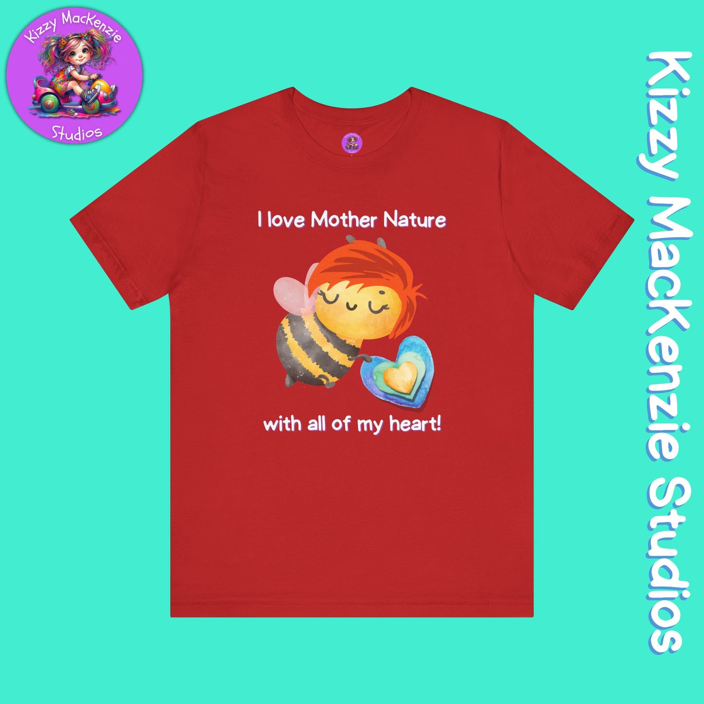 Wimblee the Bee Cotton T-Shirt Mother Nature Shirt Earth Day Gift for Him or Her Teacher Appreciation Gift Adult Unisex Jersey Short Sleeve T-Shirt