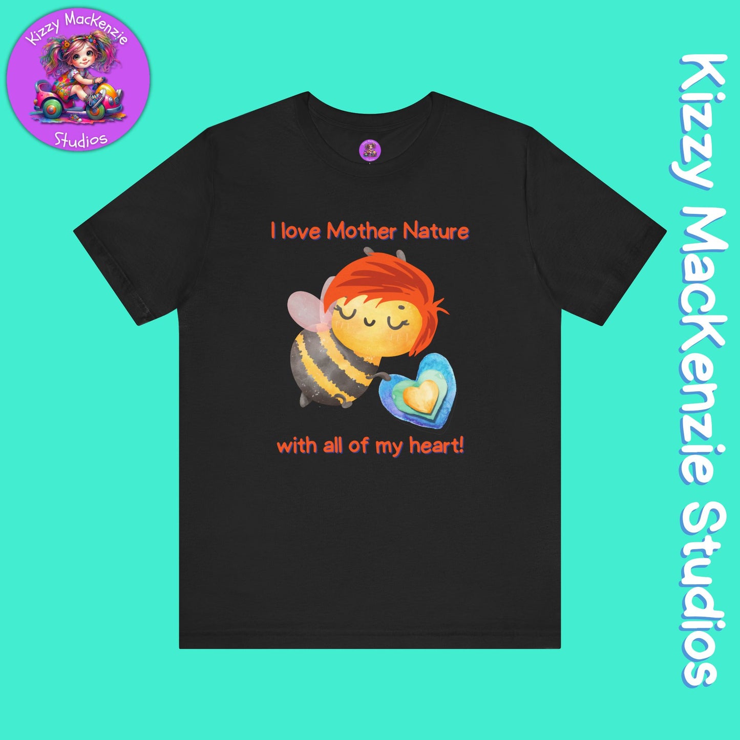 Wimblee the Bee Cotton T-Shirt Mother Nature Shirt Earth Day Gift for Him or Her Teacher Appreciation Gift Adult Unisex Jersey Short Sleeve T-Shirt