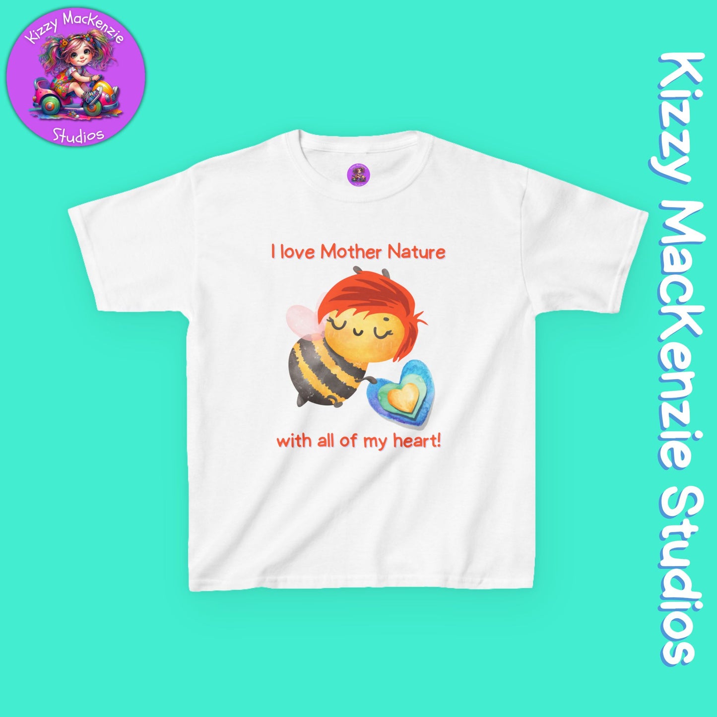 Wimblee the Bee Kids T-Shirt Mother Nature Tee Honey Bee Kids Clothes Gift for Child