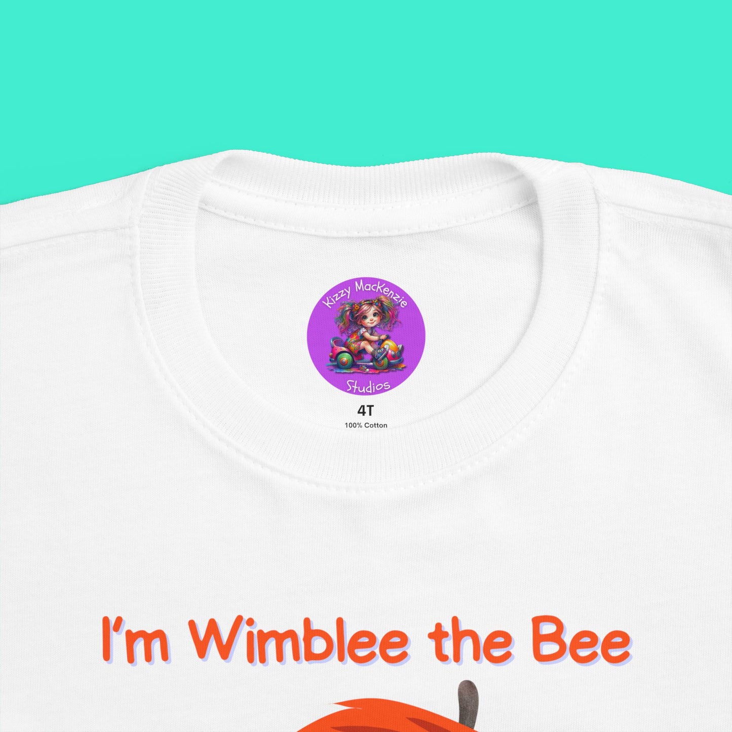 Wimblee the Bee Toddler's Tee Shirt Funny Honey Bee Gift for Toddler Clothes