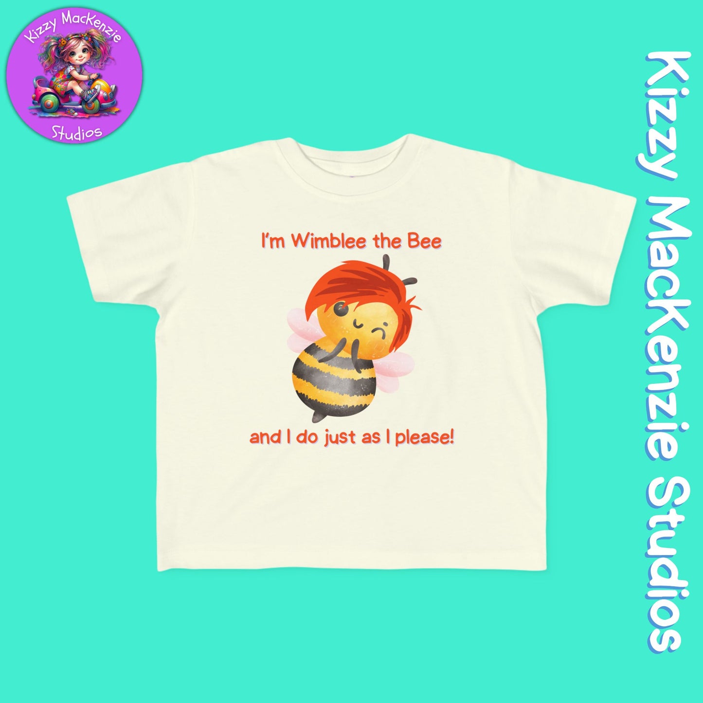 Wimblee the Bee Toddler's Tee Shirt Funny Honey Bee Gift for Toddler Clothes