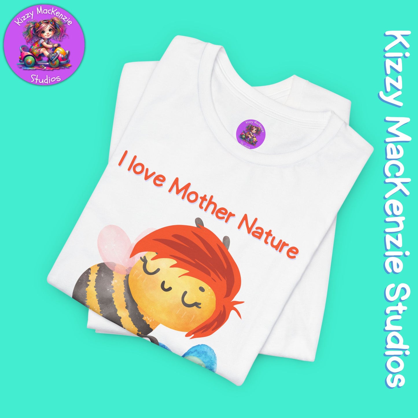 Wimblee the Bee Cotton T-Shirt Mother Nature Shirt Earth Day Gift for Him or Her Teacher Appreciation Gift Adult Unisex Jersey Short Sleeve T-Shirt