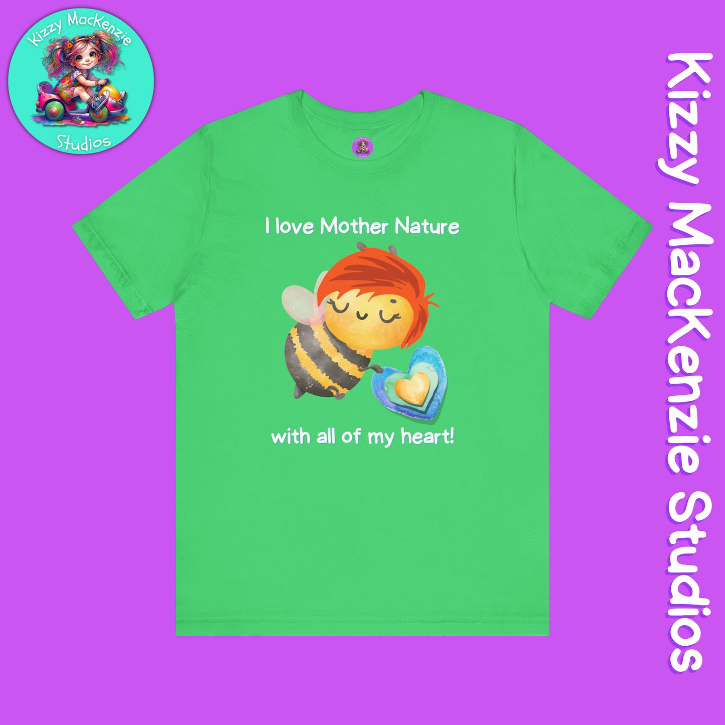 Wimblee the Bee Cotton T-Shirt Mother Nature Shirt Earth Day Gift for Him or Her Teacher Appreciation Gift Adult Unisex Jersey Short Sleeve T-Shirt