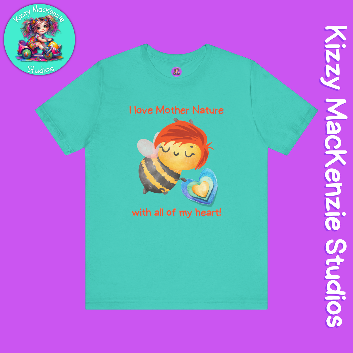 Wimblee the Bee Cotton T-Shirt Mother Nature Shirt Earth Day Gift for Him or Her Teacher Appreciation Gift Adult Unisex Jersey Short Sleeve T-Shirt