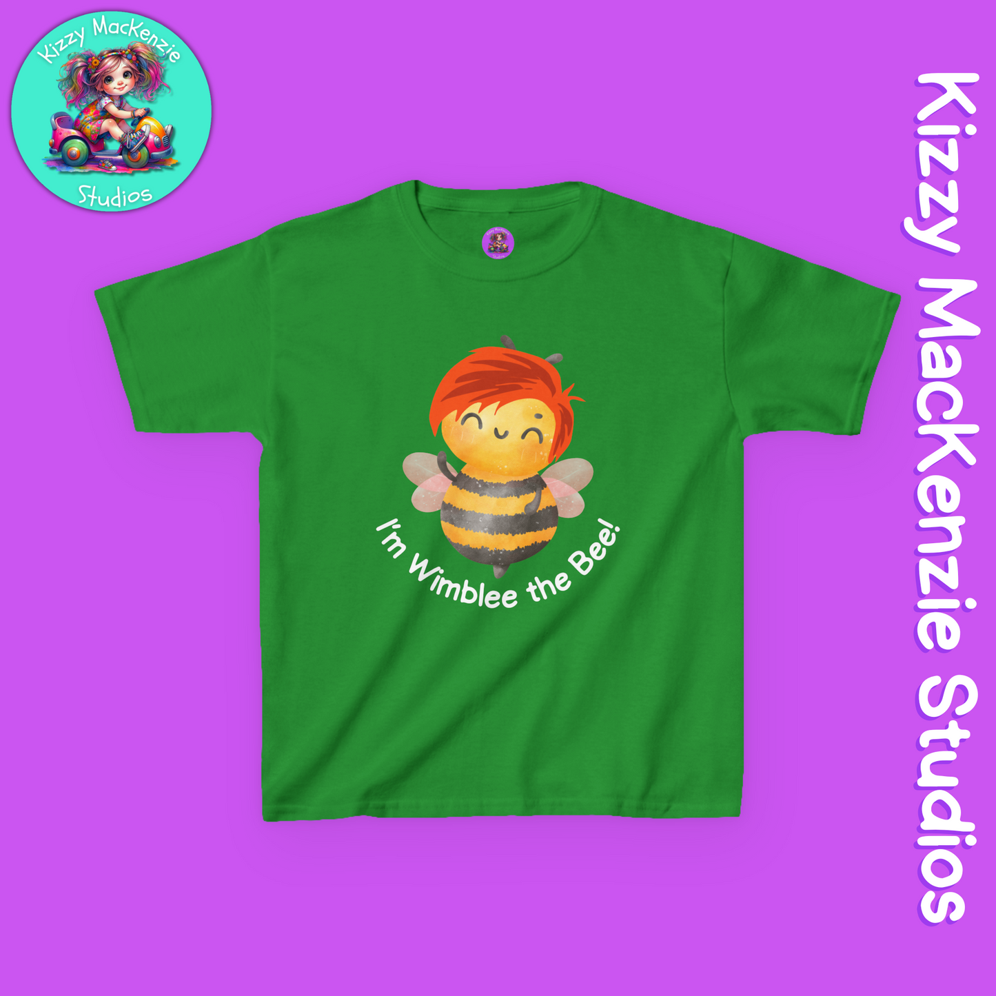 Wimblee the Bee Kids T-Shirt Honey Bee Conservation Gift for Child Nature Tee for Kids