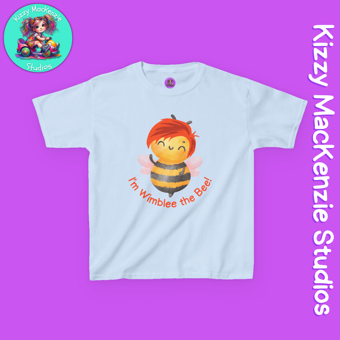 Wimblee the Bee Kids T-Shirt Honey Bee Conservation Gift for Child Nature Tee for Kids