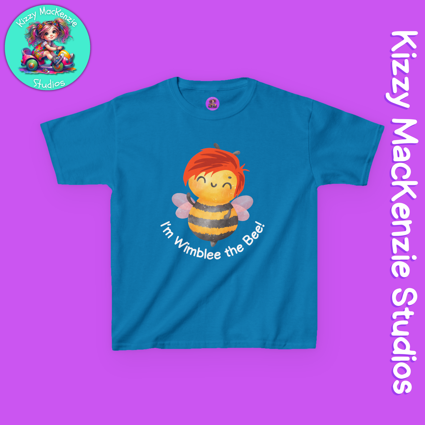 Wimblee the Bee Kids T-Shirt Honey Bee Conservation Gift for Child Nature Tee for Kids
