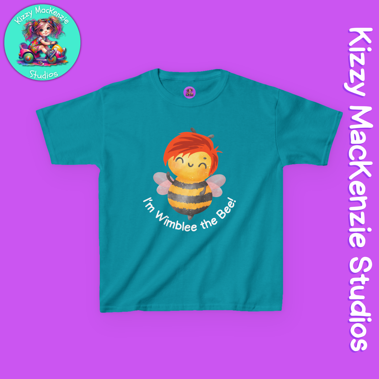 Wimblee the Bee Kids T-Shirt Honey Bee Conservation Gift for Child Nature Tee for Kids
