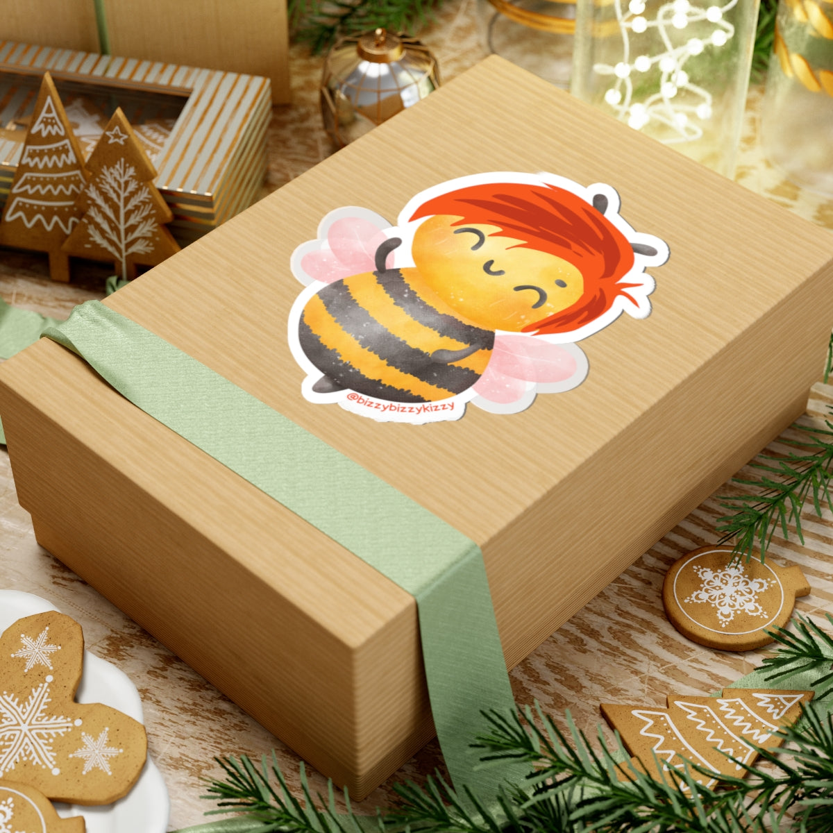 Wimblee the Bee Kiss-Cut Stickers Pollinator Stickers Honey Bee Conservation Stickers for Kids Colorful Bee Art