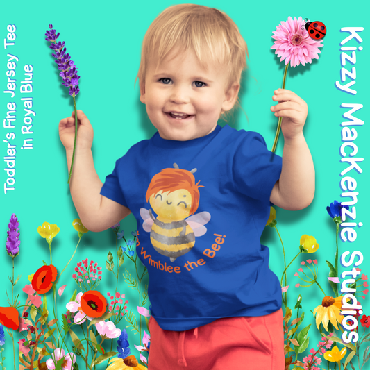 Wimblee the Bee Shirt Colorful Honey Bee Red-Haired Gift for Child Fine Jersey Tee for Toddler Clothes