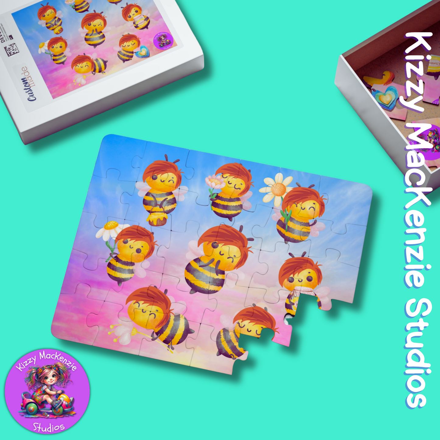 Wimblee the Bee Jigsaw Puzzle for Kids Nature Lover Gift STEM Toys Honey Bee Gift for Children