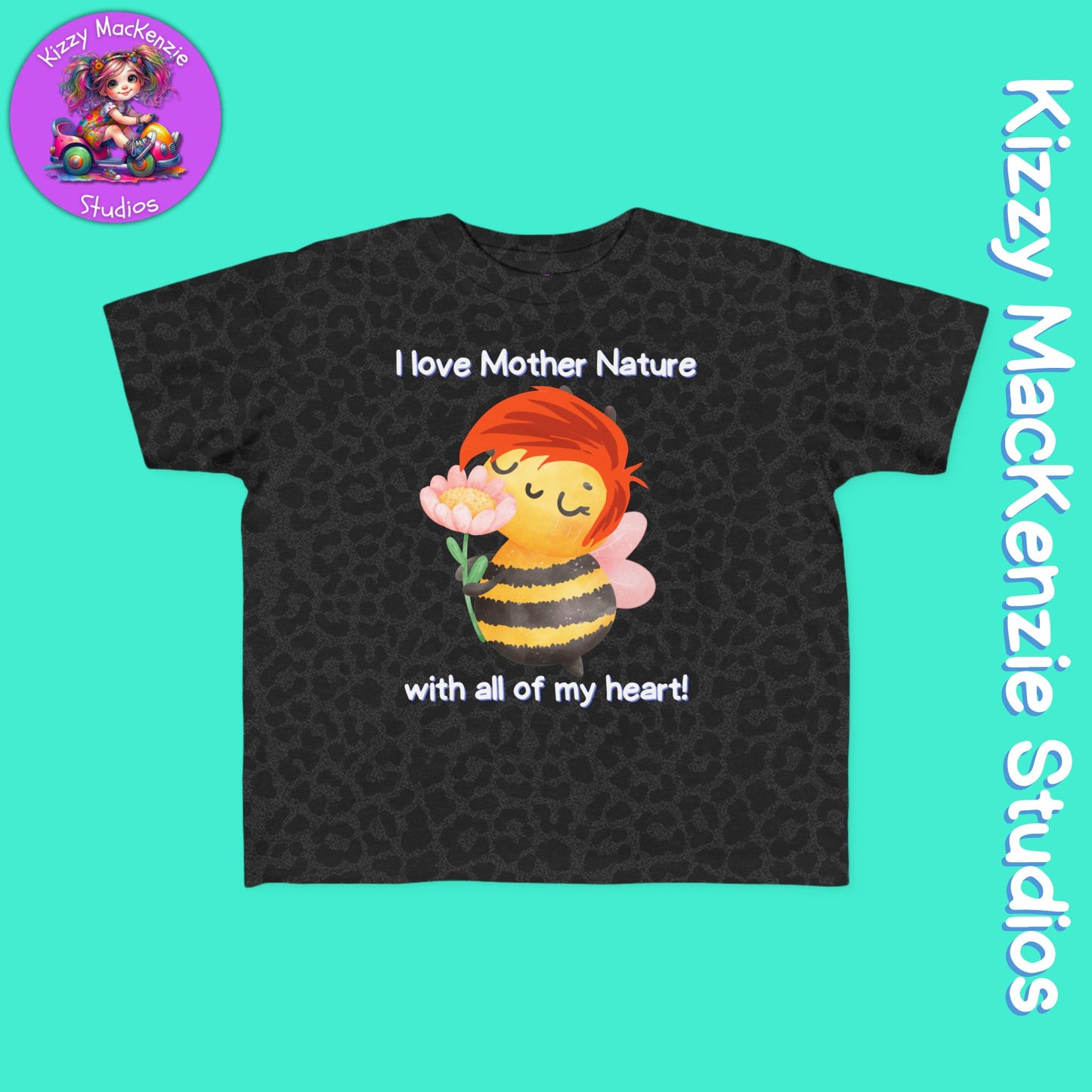 Wimblee the Bee Toddler's Fine Jersey Tee I Love Mother Nature Shirt for Toddler Clothes