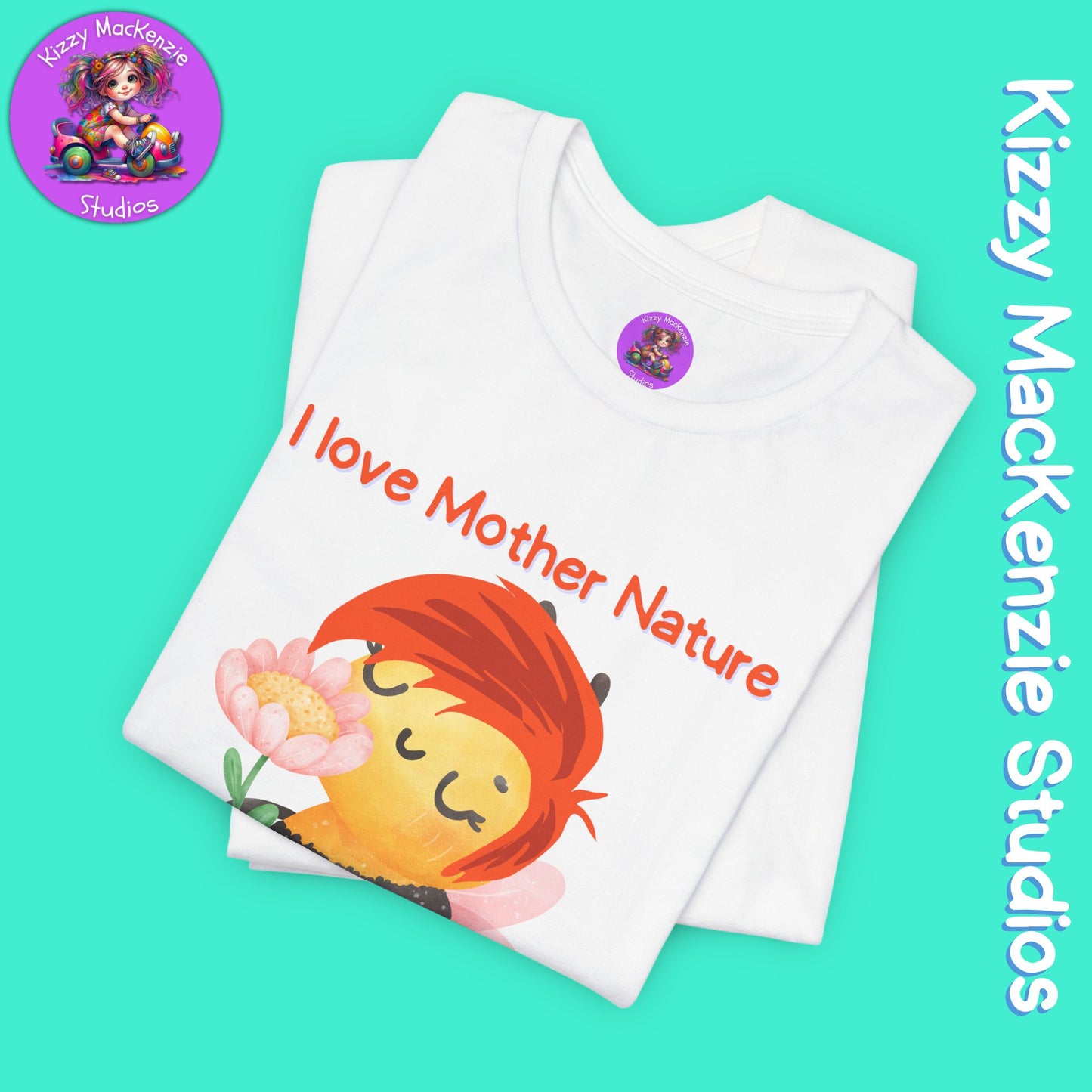 Wimblee the Bee T-Shirt Mother Nature Lover Gift Honey Bee Tee Flower Gift for Her Adult Unisex Jersey Short Sleeve T-Shirt