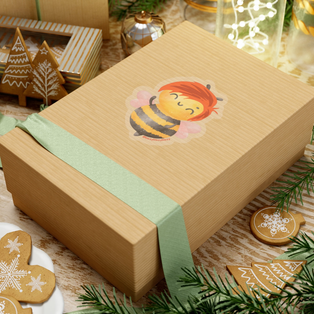 Wimblee the Bee Kiss-Cut Stickers Pollinator Stickers Honey Bee Conservation Stickers for Kids Colorful Bee Art