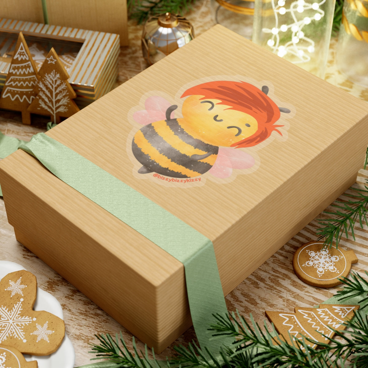 Wimblee the Bee Kiss-Cut Stickers Pollinator Stickers Honey Bee Conservation Stickers for Kids Colorful Bee Art
