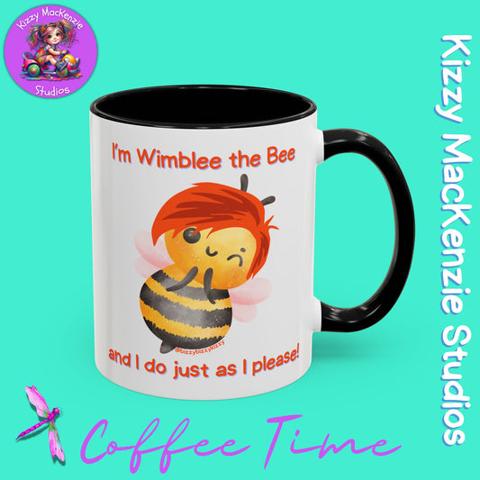 Wimblee the Bee Accent Coffee Mug Gift for Him Gift for Her Honeybee Art Nature Lover Gift
