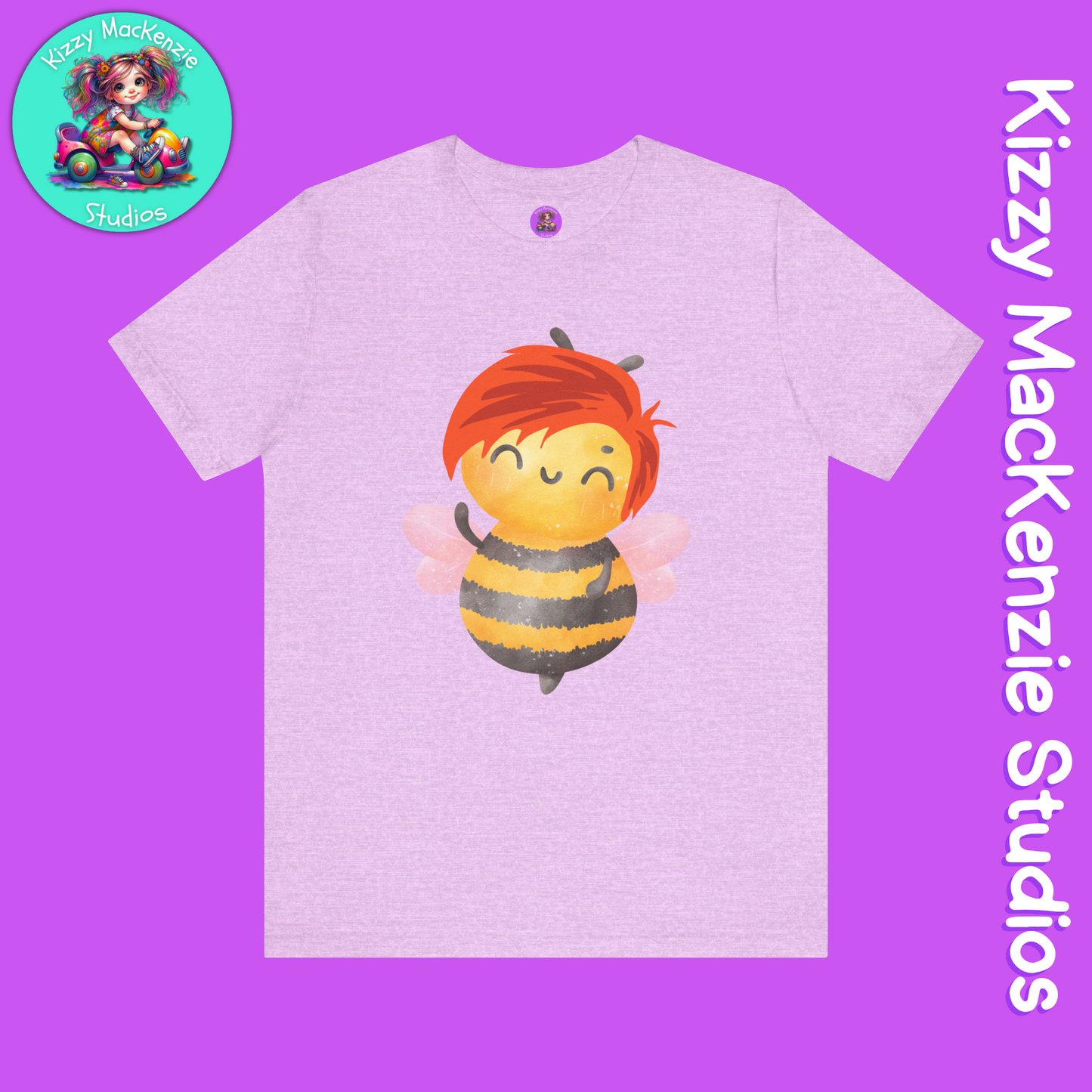 Wimblee the Bee Short Sleeve T-Shirt Honey Bee Lover Gift for Him or Her Bee Conservation Adult Unisex Jersey Short Sleeve T-Shirt
